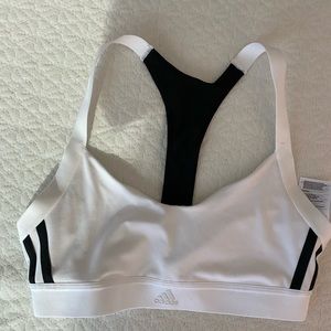 White Adidas Sports bra